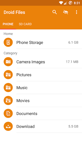 File Manager - Droid Files - Image screenshot of android app