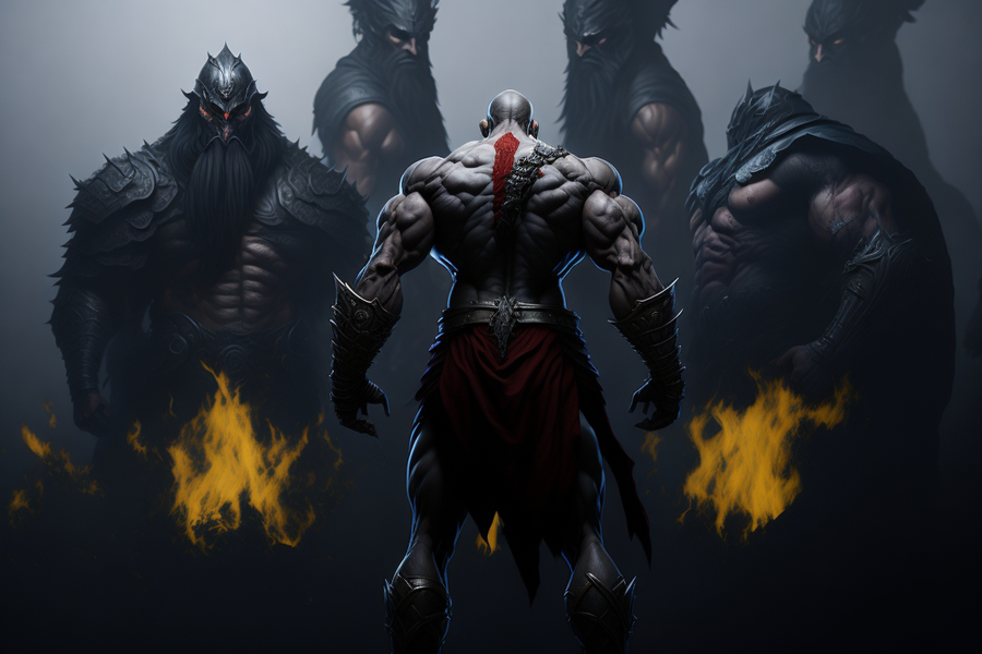 God of battle Kratos - Gameplay image of android game