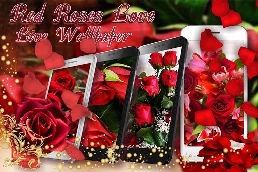 Red Roses Love live wallpaper - Image screenshot of android app