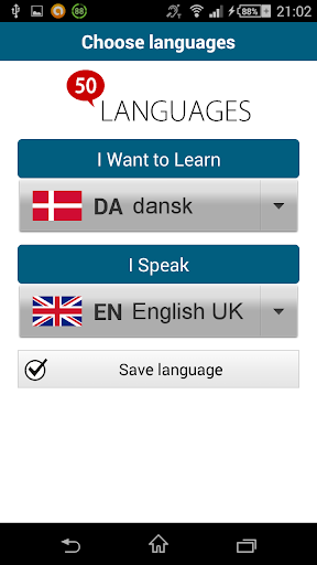 Learn Danish - 50 languages - Image screenshot of android app
