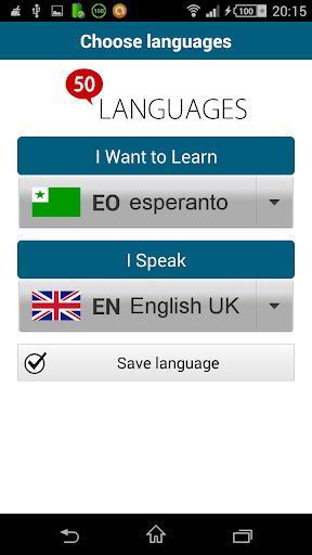 Learn Esperanto - 50 languages - Image screenshot of android app