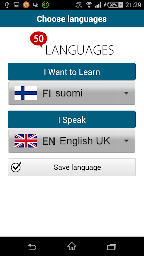 Learn Finnish - 50 languages - Image screenshot of android app