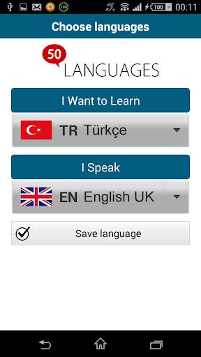 Learn Turkish - 50 languages - Image screenshot of android app