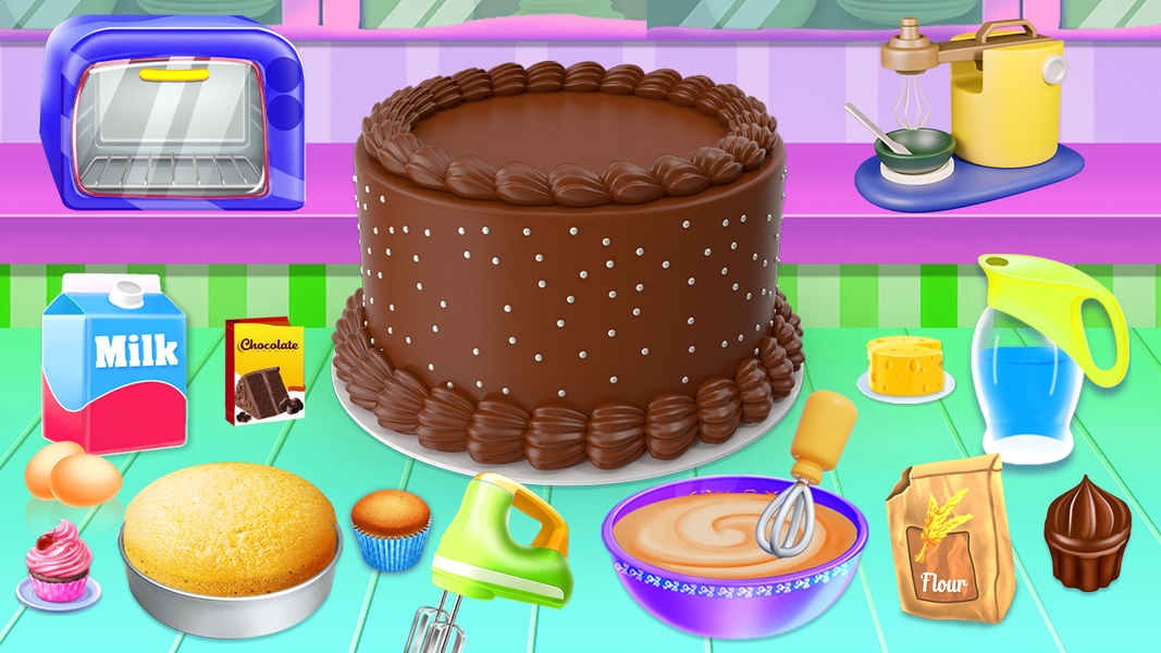 Kid Cakes Maker Cooking Bakery - Image screenshot of android app