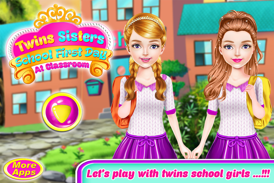 Twins Sisters Girls School Day - Image screenshot of android app