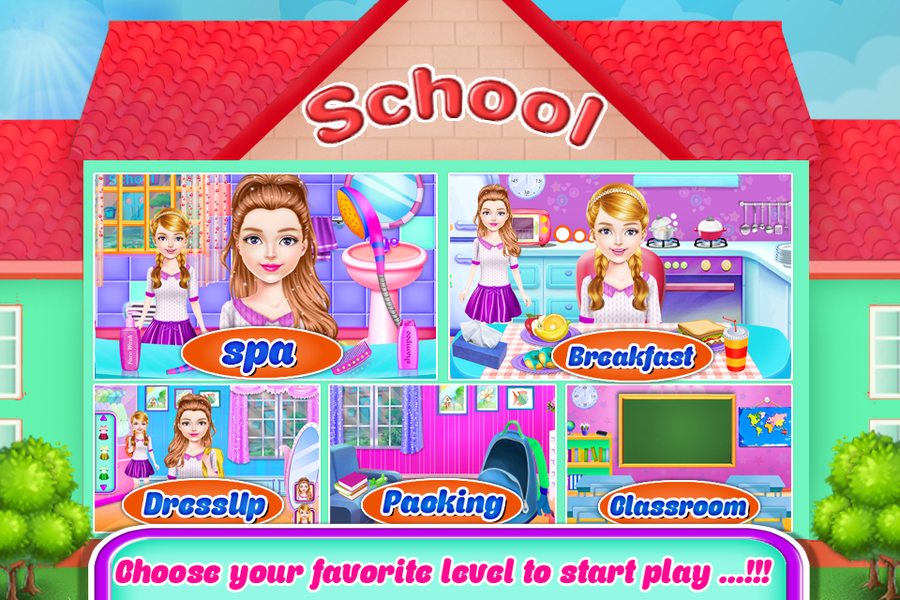 Twins Sisters Girls School Day - Image screenshot of android app