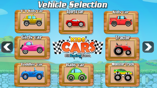 Kids Cars Hills Racing games - Gameplay image of android game