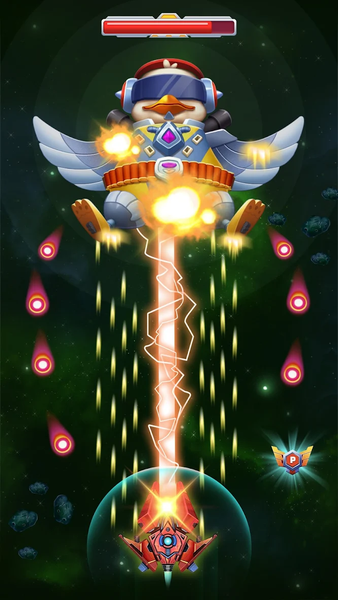 Chicken Attack: Galaxy Shooter - Gameplay image of android game