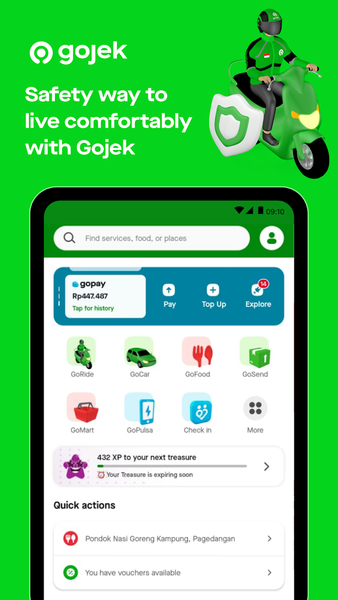 Gojek - Food & Transportation - عکس برنامه موبایلی اندروید