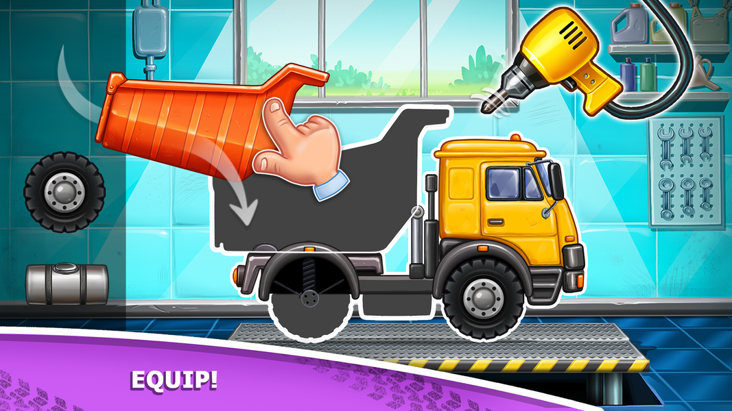 Kids truck games Build a house - عکس بازی موبایلی اندروید