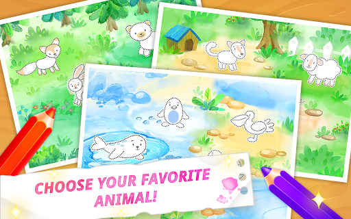 Baby drawing for kids - easy animal drawings - Gameplay image of android game