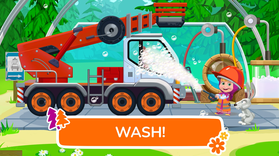 Masha and the Bear truck games - Gameplay image of android game