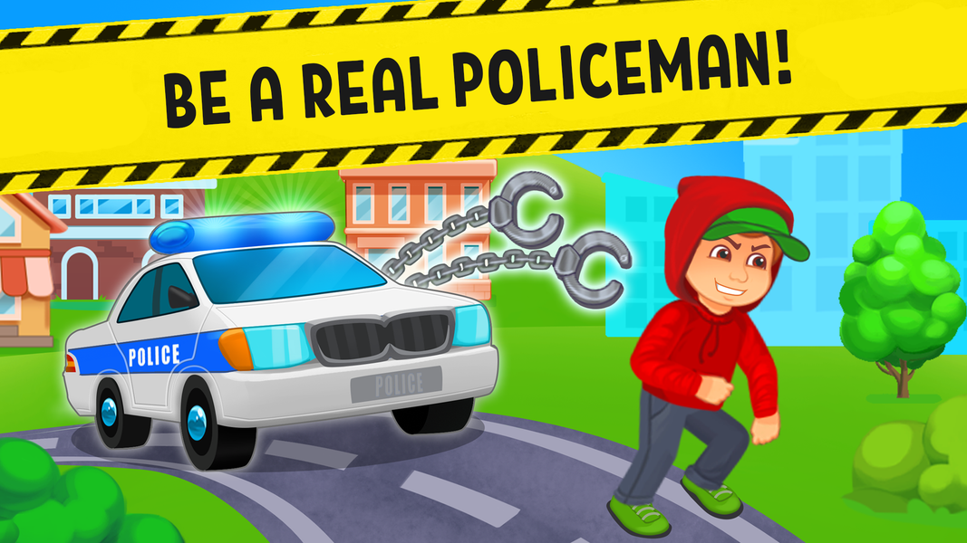 Police Car x Kids Racing Games - Gameplay image of android game