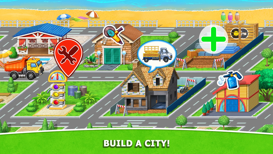 Kids Truck: City Builder Games - عکس بازی موبایلی اندروید