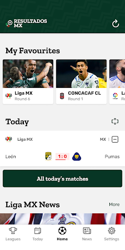 Resultados MX Soccer Results - Image screenshot of android app