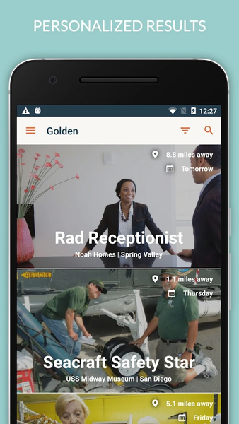 Golden Volunteer Opportunities - Image screenshot of android app