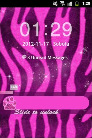 Pink Zebra Theme GO Locker - عکس برنامه موبایلی اندروید