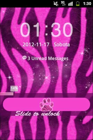 Pink Zebra Theme GO Locker - عکس برنامه موبایلی اندروید