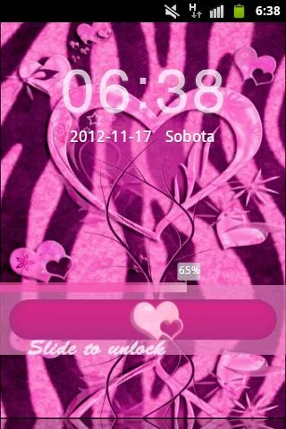 Zebra Heart Pink GO Locker - عکس برنامه موبایلی اندروید