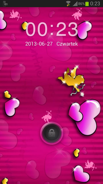 Lovely Pink Theme GO Locker - Image screenshot of android app