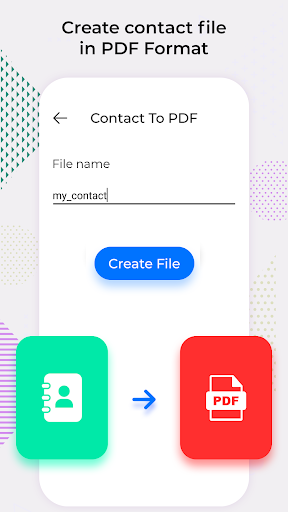 Contact Backup: PDF Text & VCF - عکس برنامه موبایلی اندروید