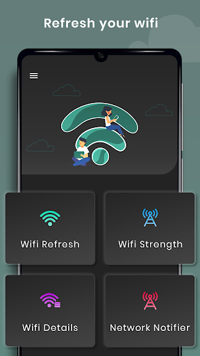 Wifi Refresh & Signal Strength - Image screenshot of android app