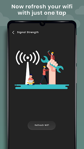 Wifi Refresh & Signal Strength - Image screenshot of android app