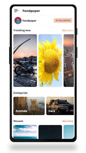 Fondpaper - Live Wallpapers 4K & 3D Backgrounds - Image screenshot of android app