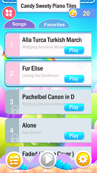 Candy Sweety Piano Tiles - Gameplay image of android game