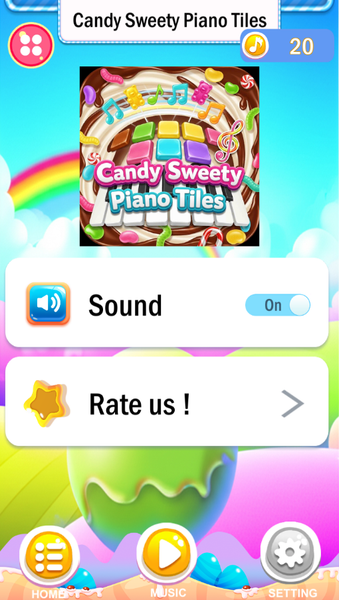 Candy Sweety Piano Tiles - Gameplay image of android game