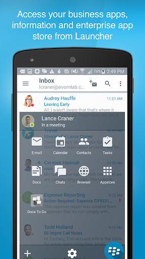 BlackBerry Work - Image screenshot of android app