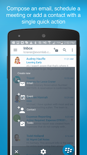 BlackBerry Work - عکس برنامه موبایلی اندروید