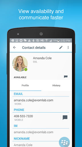 BlackBerry Work - عکس برنامه موبایلی اندروید