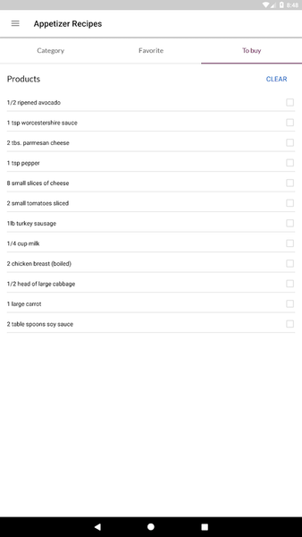 Appetizer Recipes - Image screenshot of android app