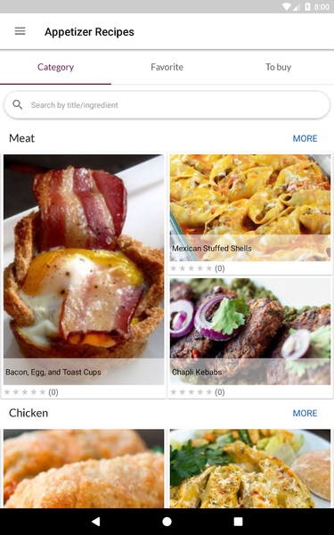 Appetizer Recipes - Image screenshot of android app