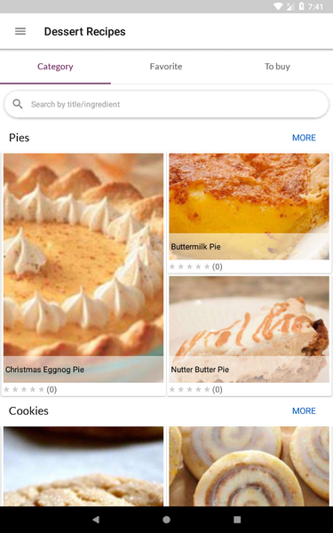 Dessert Recipes - Image screenshot of android app