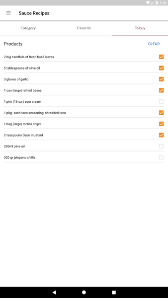 Sauce Recipes - Image screenshot of android app