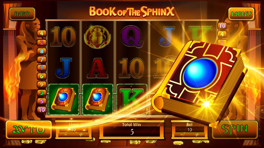 Book Of Sphinx Slot - Gameplay image of android game