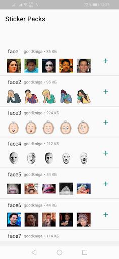 Face Stickers WASticker - Image screenshot of android app