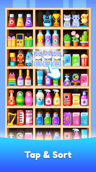 Shelf Sort Puzzle Game - Gameplay image of android game