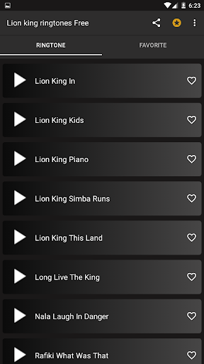 Ringtones Lion King - عکس برنامه موبایلی اندروید