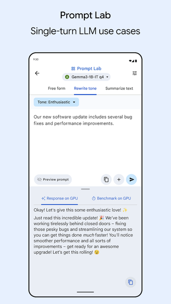 Google AI Edge Gallery - Image screenshot of android app