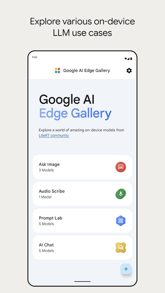 Google AI Edge Gallery - عکس برنامه موبایلی اندروید