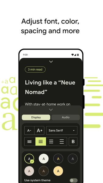 Reading mode - Image screenshot of android app