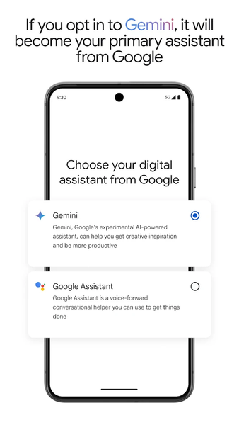Google Gemini - عکس برنامه موبایلی اندروید