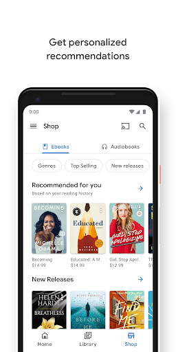 Google Play Books & Audiobooks - عکس برنامه موبایلی اندروید