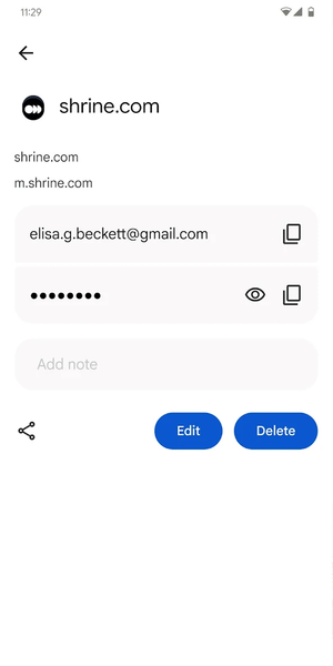 Google Password Manager - عکس برنامه موبایلی اندروید