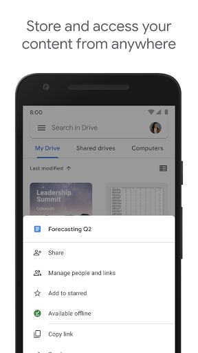 Google Drive - عکس برنامه موبایلی اندروید