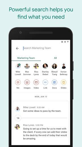 Google Chat - عکس برنامه موبایلی اندروید
