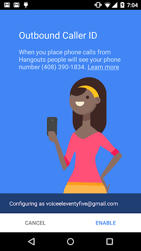 Hangouts Dialer - Call Phones - Image screenshot of android app